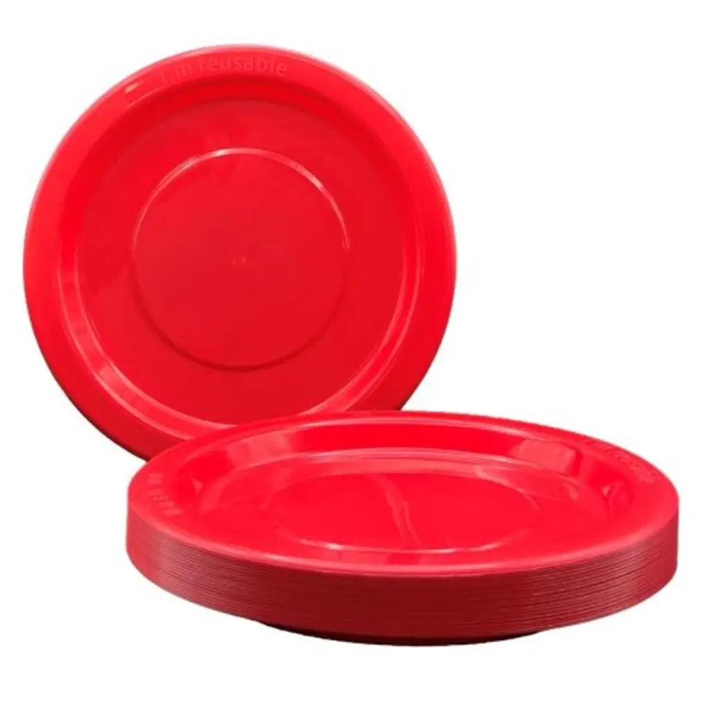 Alpen Occasions Reusable Dinner Plates Red 230mm 20Pk 382116