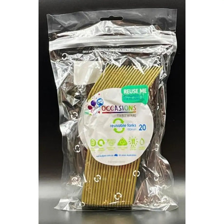 Alpen Occasions Reusable Forks Gold 20Pk 386231