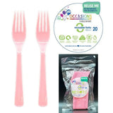 Alpen Occasions Reusable Forks Light Pink 20Pk 386204