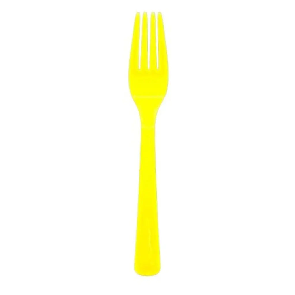 Alpen Occasions Reusable Forks Yellow 20Pk 386225