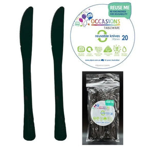 Alpen Occasions Reusable Knives Black 20Pk 386158
