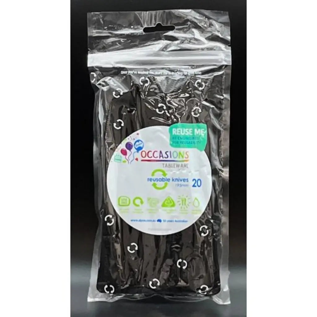 Alpen Occasions Reusable Knives Black 20Pk 386158