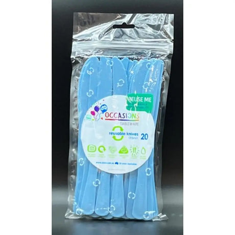 Alpen Occasions Reusable Knives Light Blue 20Pk 386107