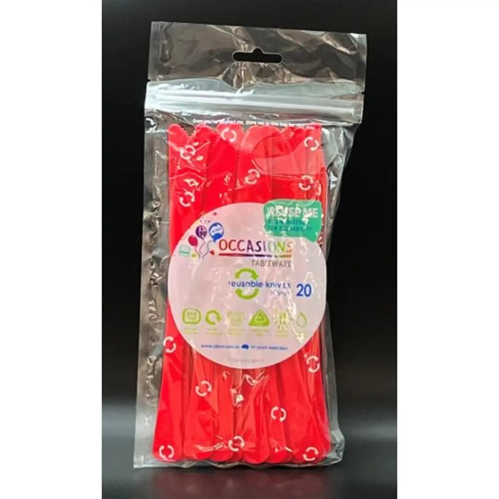 Alpen Occasions Reusable Knives Red 20Pk 386116