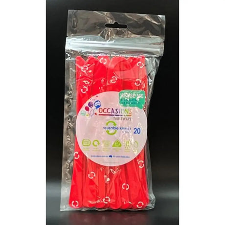 Alpen Occasions Reusable Knives Red 20Pk 386116