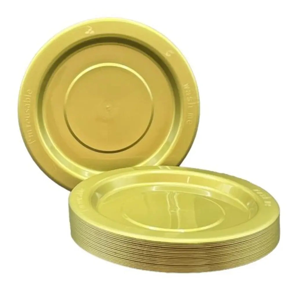 Alpen Occasions Reusable Lunch Plates Gold 180mm 20Pk 381131