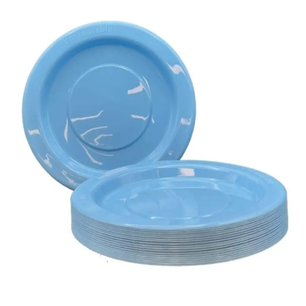 Alpen Occasions Reusable Lunch Plates Light Blue 180mm 20Pk 381107
