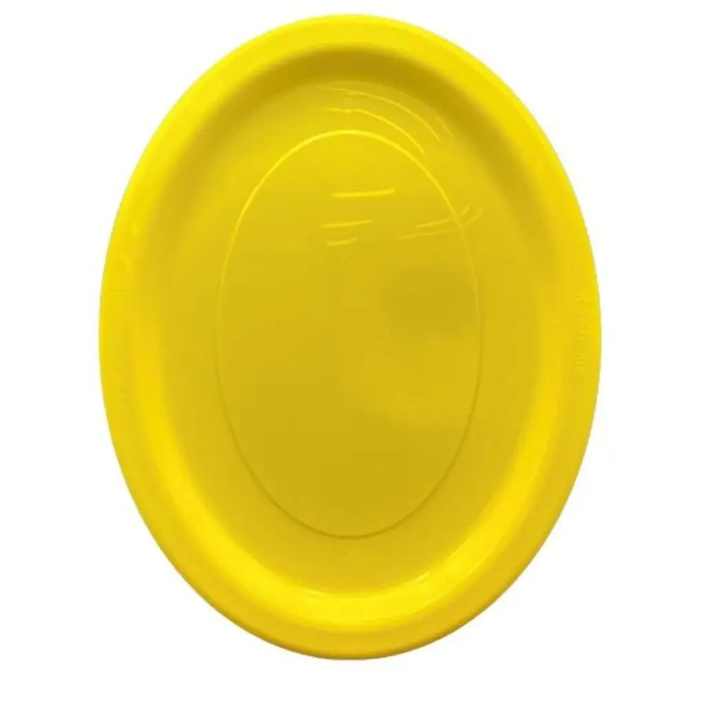 Alpen Occasions Reusable Oval Plates Yellow 315x245mm 20Pk 383125