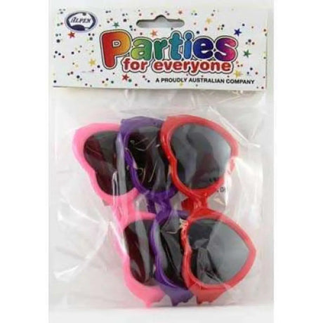 Alpen Party Favors Heart Sunglasses 3Pk 203757