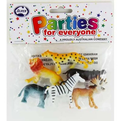 Alpen Party Favors Zoo Animals Pack 6Pk 203732