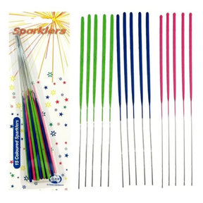 Alpen Party Sparklers Assorted Colours 17cm 15Pk 431309