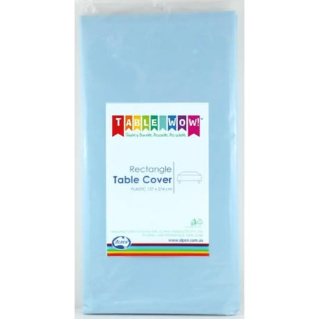 Alpen Plastic Table Cover Rectangle Light Blue 137x274cm 388107