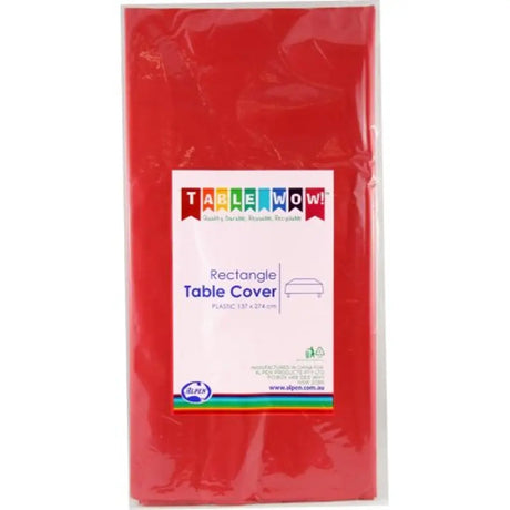 Alpen Plastic Table Cover Rectangle Red 137x274cm 388116
