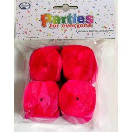 Alpen Streamer Crepe Cerise 4Pk 510036