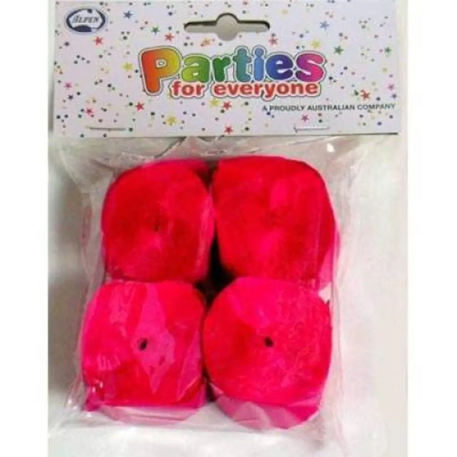 Alpen Streamer Crepe Cerise 4Pk 510036