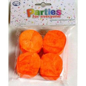 Alpen Streamer Crepe Orange 4Pk 510065