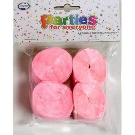 Alpen Streamer Crepe Pink 4Pk 510031