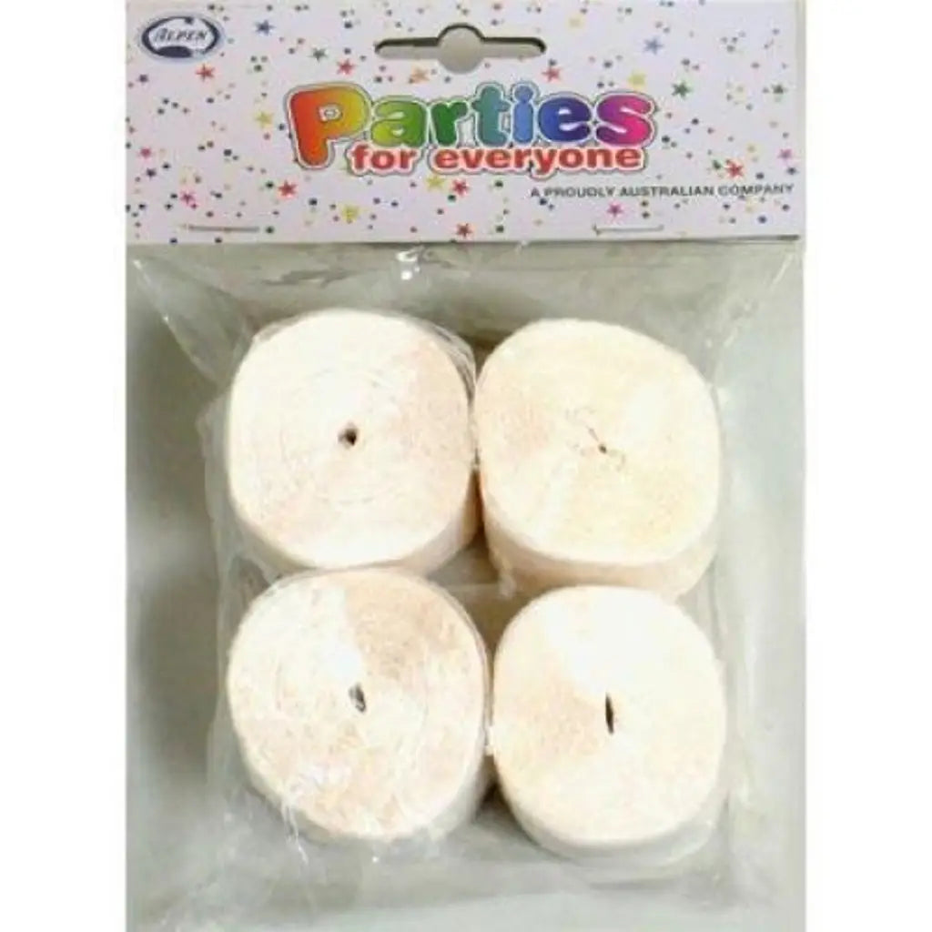 Alpen Streamer Crepe White 4Pk 510011