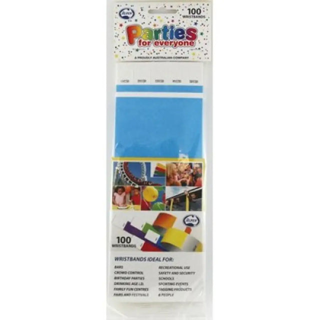Alpen Tyvek Wristband Blue 100Pk 217103