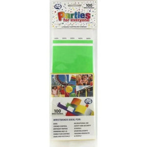 Alpen Tyvek Wristband Lime 100Pk 217104