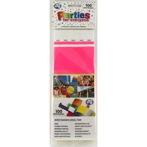 Alpen Tyvek Wristband Pink 100Pk 217108
