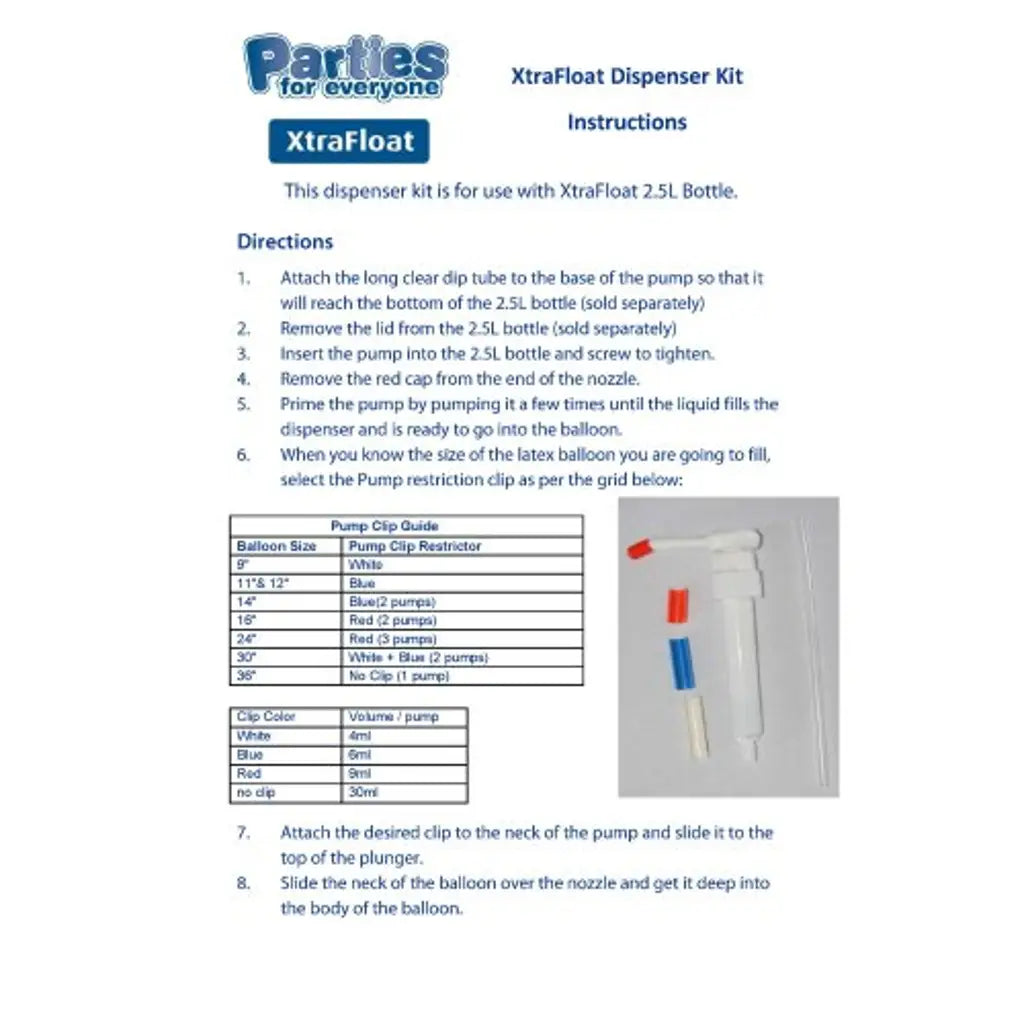 Alpen XtraFloat 2.5L Dispenser Kit 204554