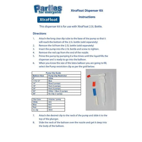 Alpen XtraFloat 2.5L Dispenser Kit 204554