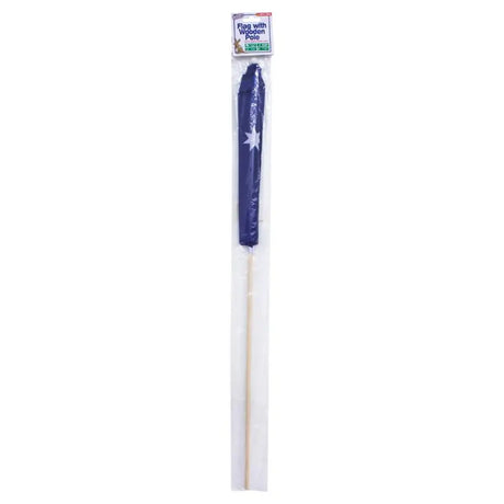 Australian Flag With Wooden Pole 60x30cm Pole Size 1x76cm 116225