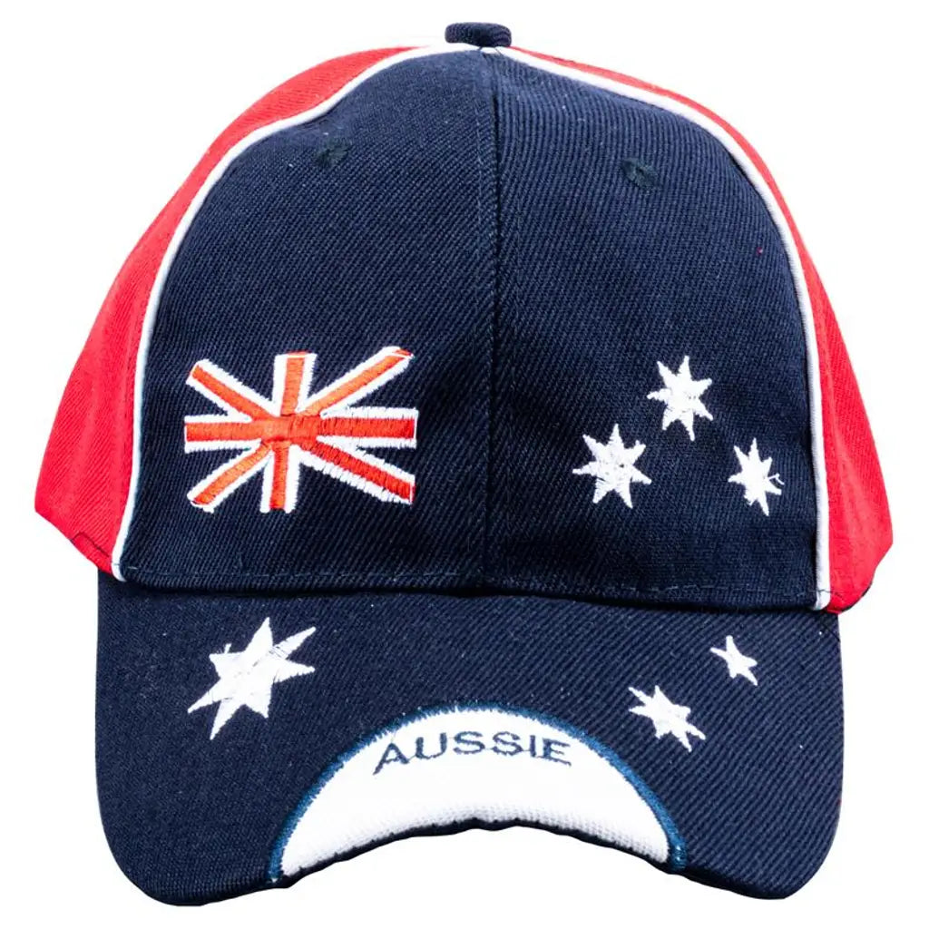 Baseball Cap Adults Adjustable Velcro Size Embroidered Australiana Design 98132