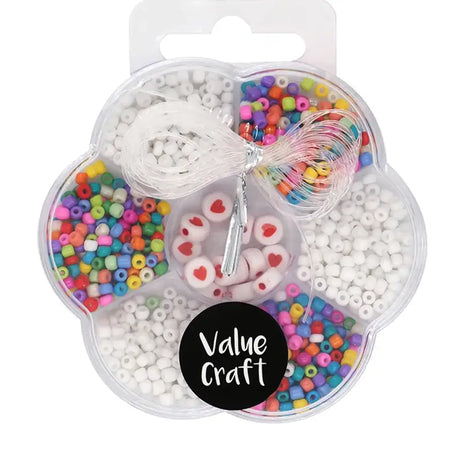 Bead Kit Seed Beads Mixed White 1015Pk VCBK06