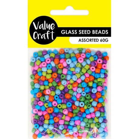 Beads Seed Multi Assorted 3.6mm 60g VJY333