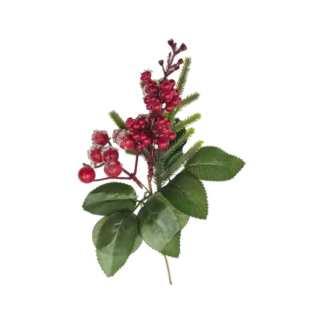 Berries & Leaves Pick 14X23cm XM121033