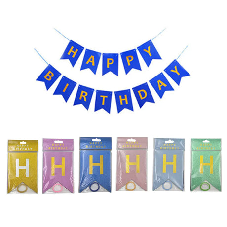Birthday Banner 11.5x16x450cm 6 Cols K226394
