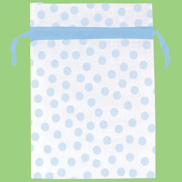 Blue Dots Organza Bags 12Pk 382363