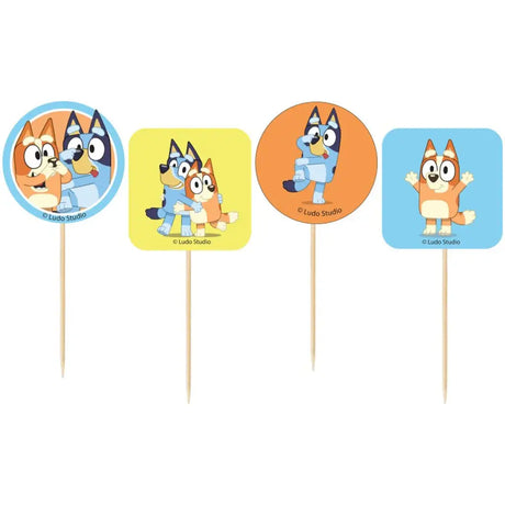 Bluey Cupcake Picks 24Pk 8837174