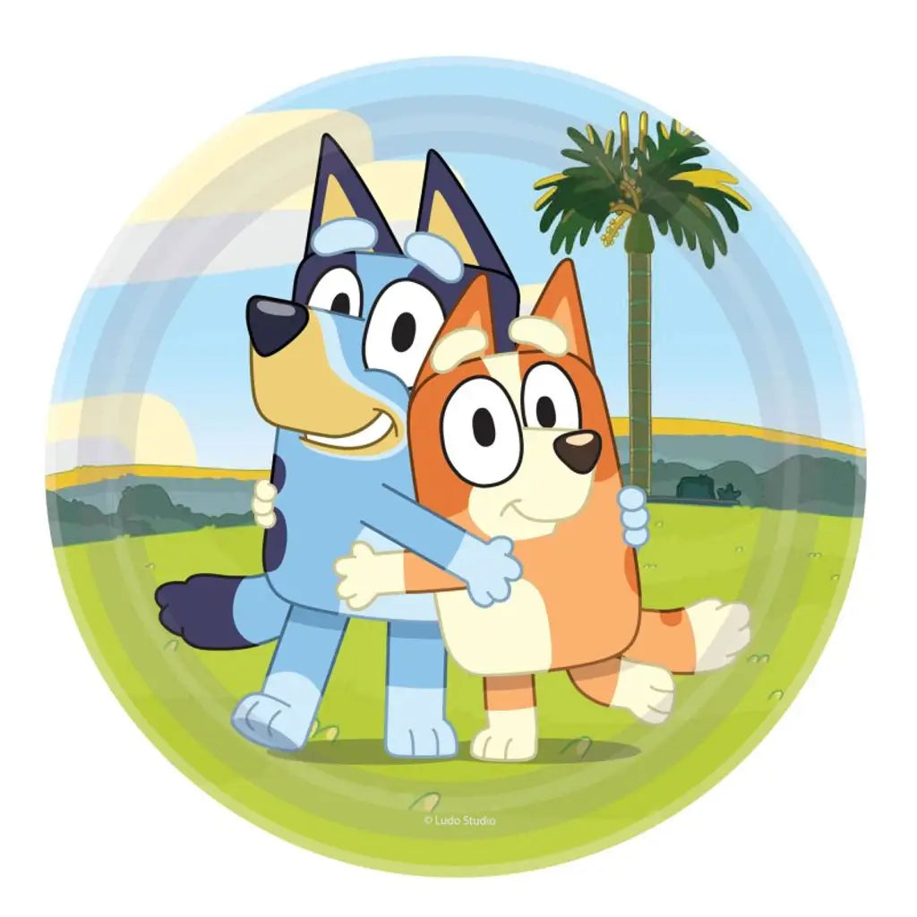 Bluey Round Paper Plates 23cm 8Pk 88054980