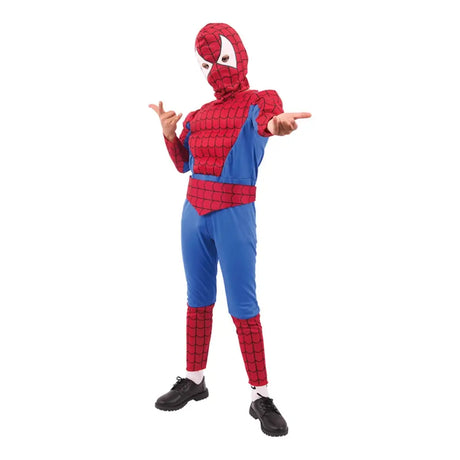 Boy Spider-Man Muscle Costume-Including Jumpsuit, Hood, Belt PP71381 2