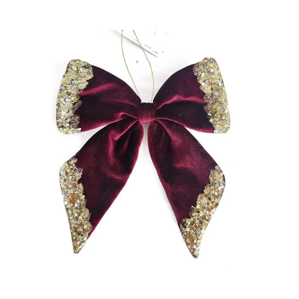 Burgundy Bow 11X11cm XM208642