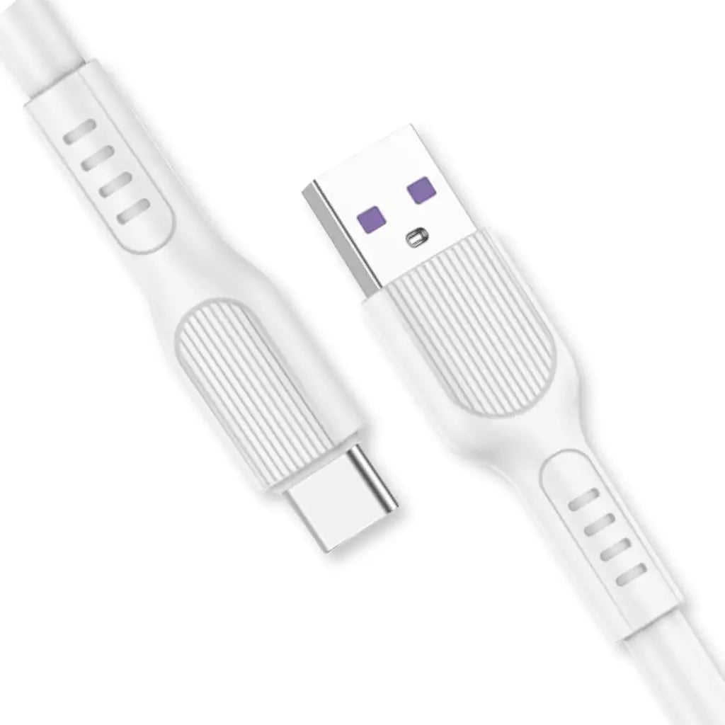 Charge & Sync Usb A To Type C Pvc Cable White 2m 277803