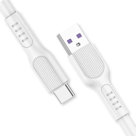 Charge & Sync Usb A To Type C Pvc Cable White 2m 277803