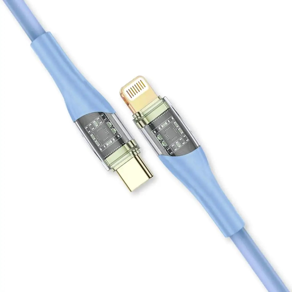 Charge & Sync Usb C To 8 Pin Pvc Cable - Suitable For Iphone Devices Blue & Purple  2m 277919