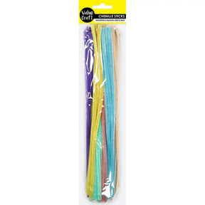 Chenille Sticks Lolly Mix 6mm 60Pk VCCS12