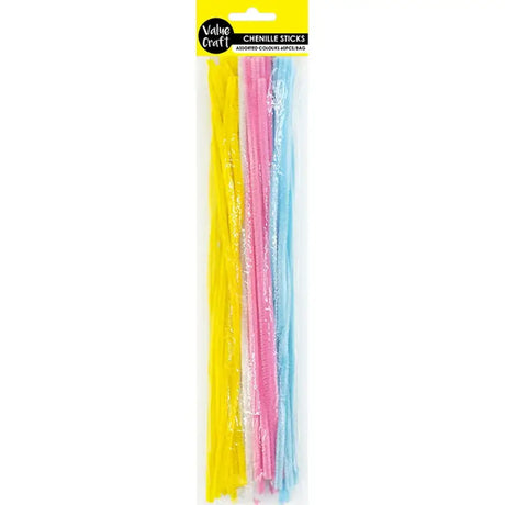 Chenille Sticks Pastel 6mm 60Pk VCCS04