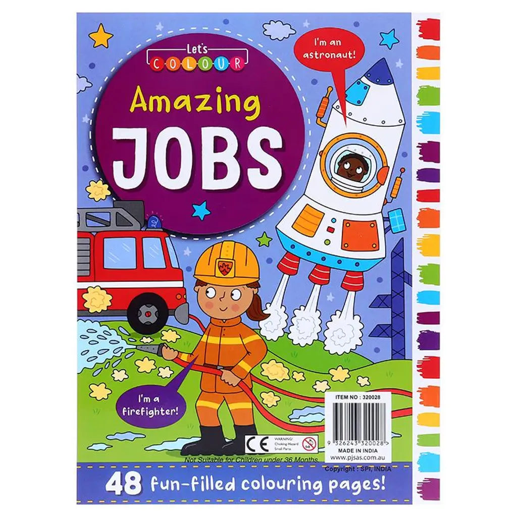 Colouring Book Kids Amazing Jobs Assorted Designs 270x195mm 48Pg 320028