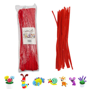 Craft Chenille Sticks Red 30cm 100Pk K235709