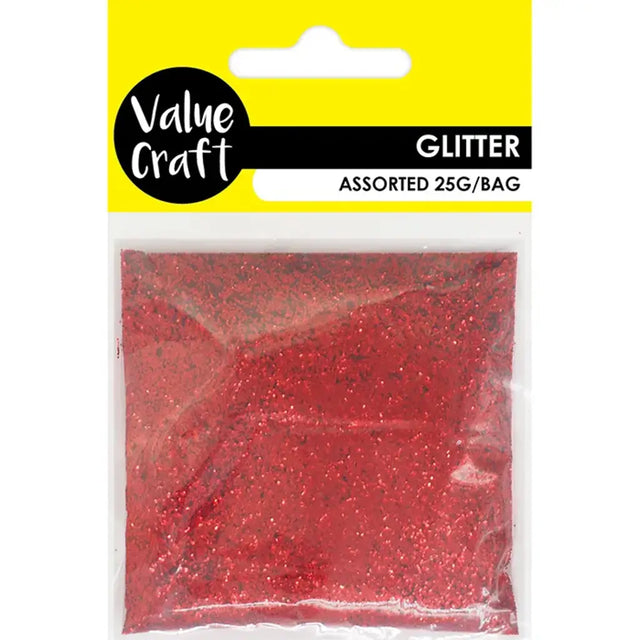 Craft Glitter Red 25g VCGR