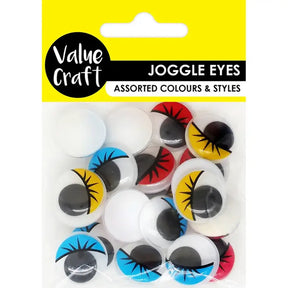 Craft Joggle Eye Lashes Assorted 20mm 20Pk VCE11