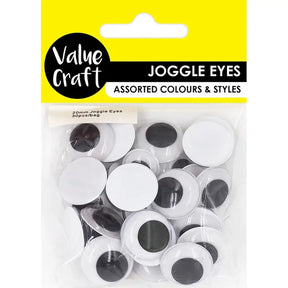 Craft Joggle Eye Round 20mm 30Pk VCE07