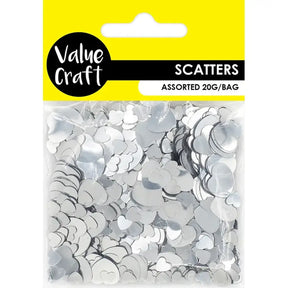 Craft Scatters Heart 2 Sizes Silver 20g VCSQ13