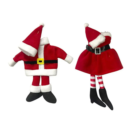 Dats Cover Xmas Wine Bottle Santa Outfit 29x20cm 2 Asst 73282